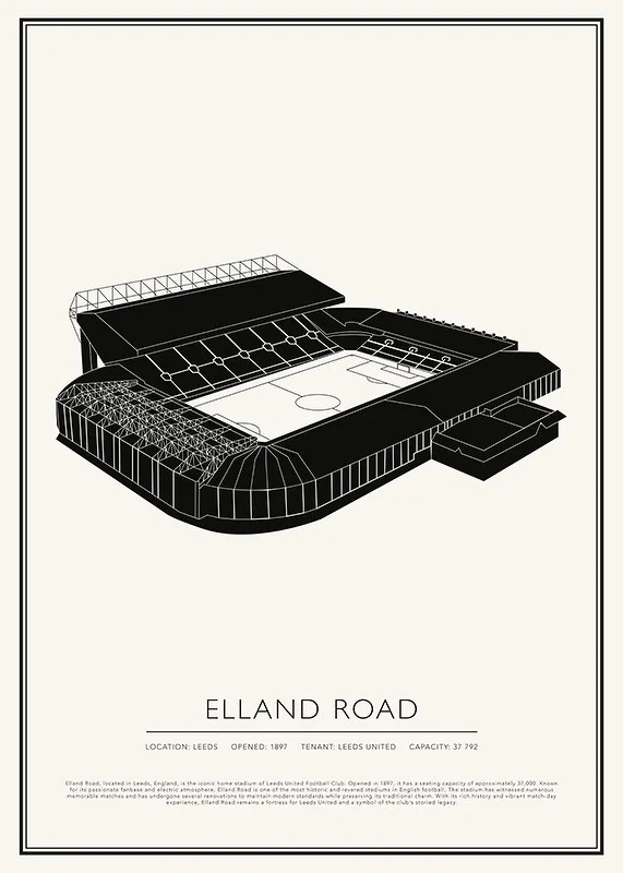 Elland Road Vintage Sketch poster-12