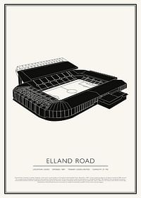 Elland Road Vintage Sketch plakat-1