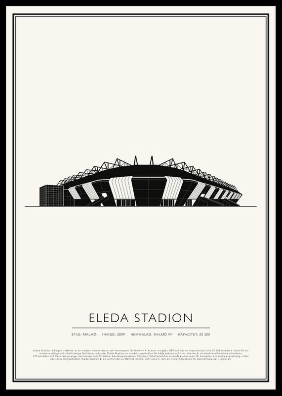 Eleda Stadion Vintage Skiss poster-12