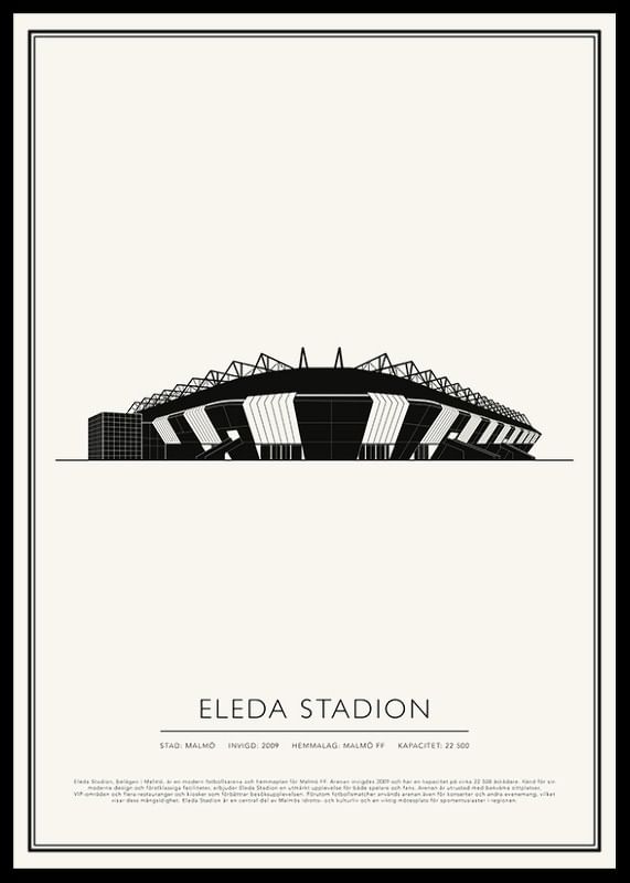 Eleda Stadion Vintage Skiss poster-12