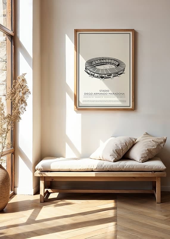 Poster Stadio Diego Armando Maradona Vintage Schizzo 01 IT crossfade