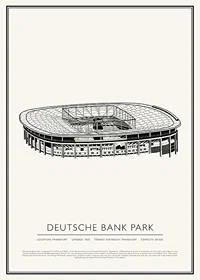 Deutsche Bank Park Vintage Sketch poster-1