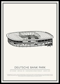 Deutsche Bank Park Vintage Skizze Poster-0