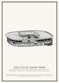 Deutsche Bank Park Vintage Skizze Poster-1