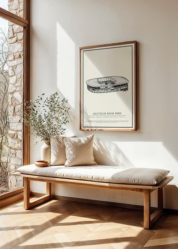 Poster Deutsche Bank Park Vintage Skizze 01 DE crossfade