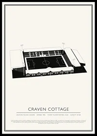Craven Cottage Vintage Sketch poster-0