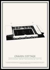 Craven Cottage Vintage schets-poster-0