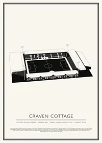 Craven Cottage Vintage Sketch poster-1