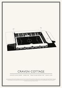 Craven Cottage Vintage schets-poster-1