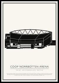 Coop Norrbotten Arena Vintage Skiss poster-0