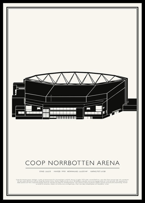 Coop Norrbotten Arena Vintage Skiss poster-12
