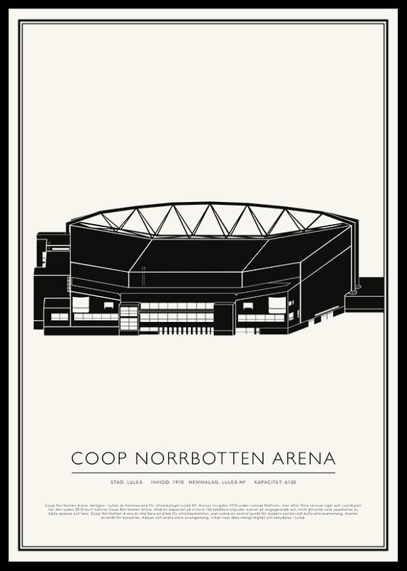 Coop Norrbotten Arena Vintage Skiss poster-12