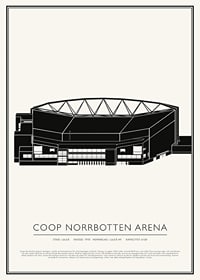Coop Norrbotten Arena Vintage Skiss poster-1