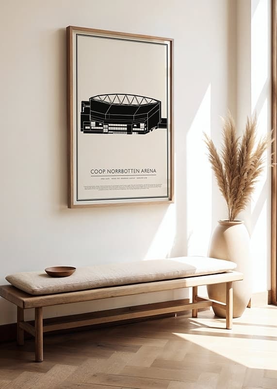 Poster Coop Norrbotten Arena Vintage Skiss 01 SE crossfade