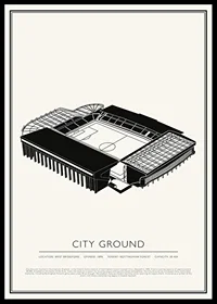 City Ground Vintage Skiss affisch-0