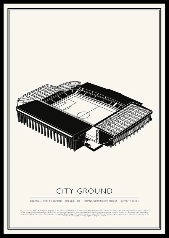 City Ground Vintage Skiss affisch-12