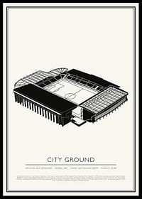 Plakat w stylu vintage ze szkicem City Ground-0