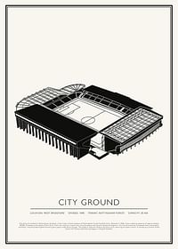 Plakat w stylu vintage ze szkicem City Ground-1