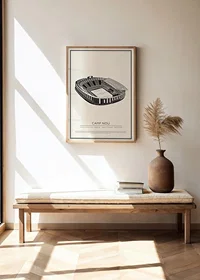 Camp Nou Vintage Skiss affisch-2