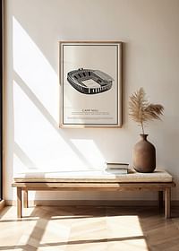 Camp Nou Vintage schetsposter-2