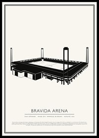 Bravida Arena Vintage Skiss poster-0