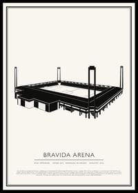 Bravida Arena Vintage Skiss poster-0