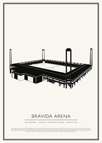 Bravida Arena Vintage Skiss poster-1
