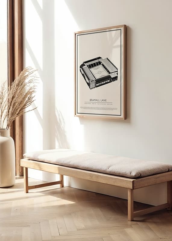 Poster Bramall Lane Vintage Sketch 01 EN crossfade