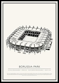 Borussia-Park Vintage Sketch affisch-0