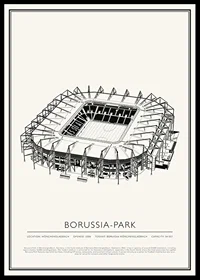 Borussia-Park Vintage Sketch poster-0