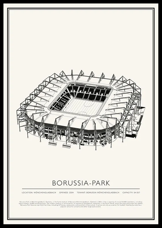 Borussia-Park Vintage Sketch poster-12