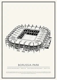 Borussia-Park Vintage Sketch poster-1