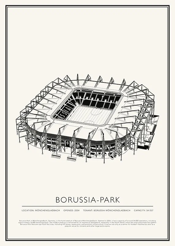 Borussia-Park Vintage Sketch poster-12
