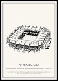 Borussia-Park Vintage Skizze Poster-0