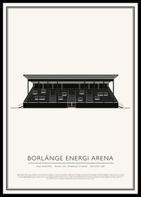 Borlänge Energi Arena Vintage Skiss poster-0