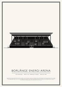 Borlänge Energi Arena Vintage Skiss poster-1