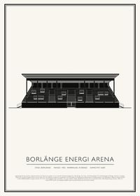 Borlänge Energi Arena Vintage Skiss poster-1