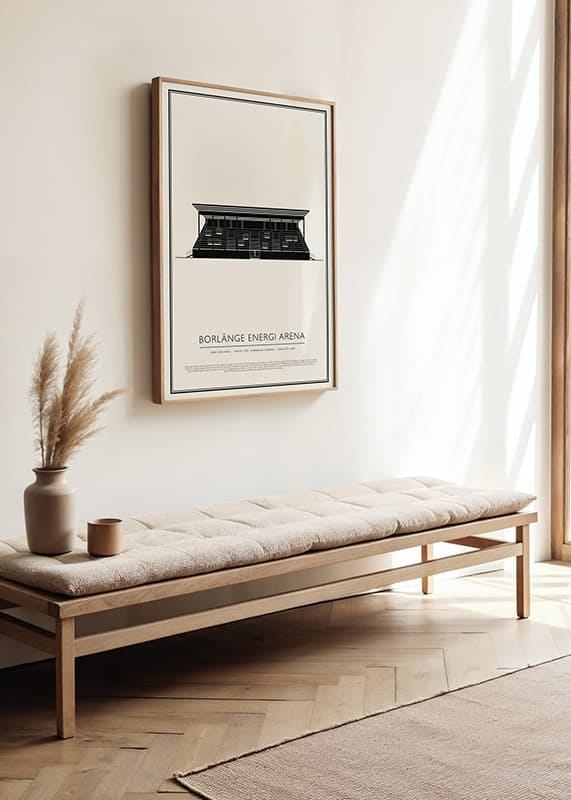 Poster Borlänge Energi Arena Vintage Skiss 01 SE crossfade