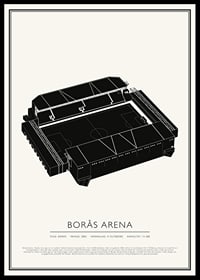 Borås Arena Vintage Skiss poster-0