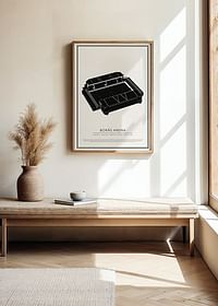 Borås Arena Vintage Skiss poster-2