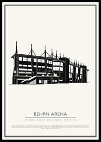 Behrn Arena Fotboll Vintage Skiss poster-0