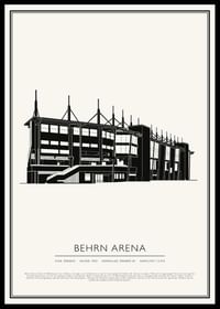 Behrn Arena Fotboll Vintage Skiss poster-0