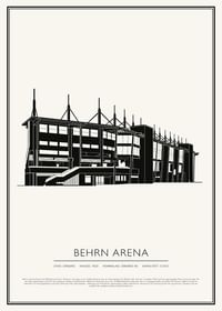 Behrn Arena Fotboll Vintage Skiss poster-1