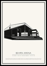Behrn Arena Ishockey Vintage Skiss poster-0