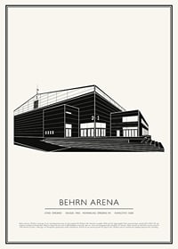 Behrn Arena Ishockey Vintage Skiss poster-1
