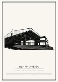 Behrn Arena Ishockey Vintage Skiss poster-1