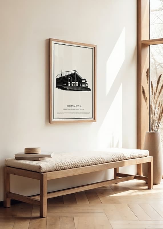 Poster Behrn Arena Ishockey Vintage Skiss 01 SE crossfade