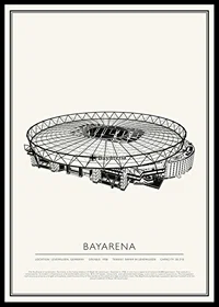 BayArena Vintage Sketch poster-0
