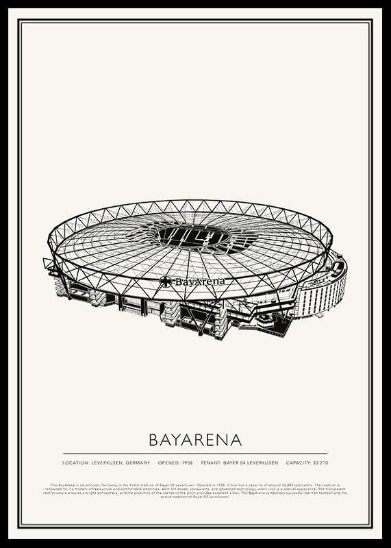 BayArena Vintage Sketch poster-12
