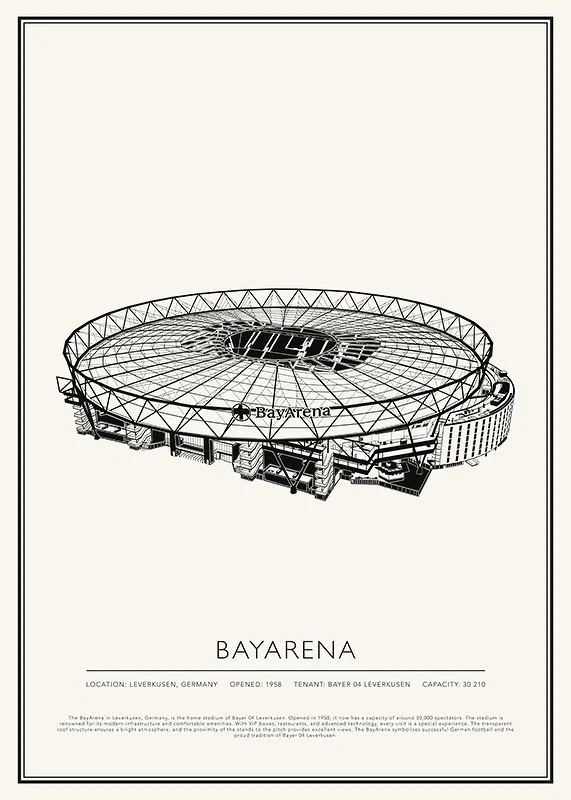 BayArena Vintage Sketch poster-12